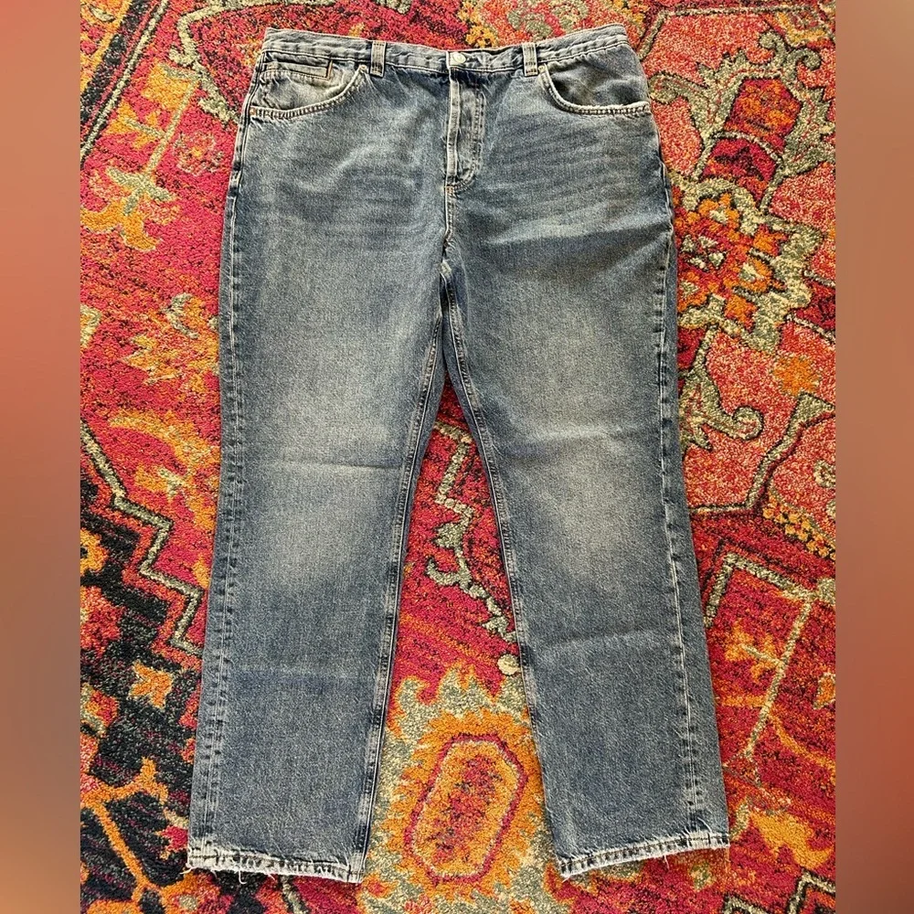 Free People | Women’s medium blue Curvy Siren Low Rise button fly jeans, size 35